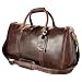Produktbild Rustic Town groß Leder Reisetasche - Carry On Vintage Umhängetasche Duffel Bag Weekender Tasche für Herren und Damen (Dunkelbraun)
