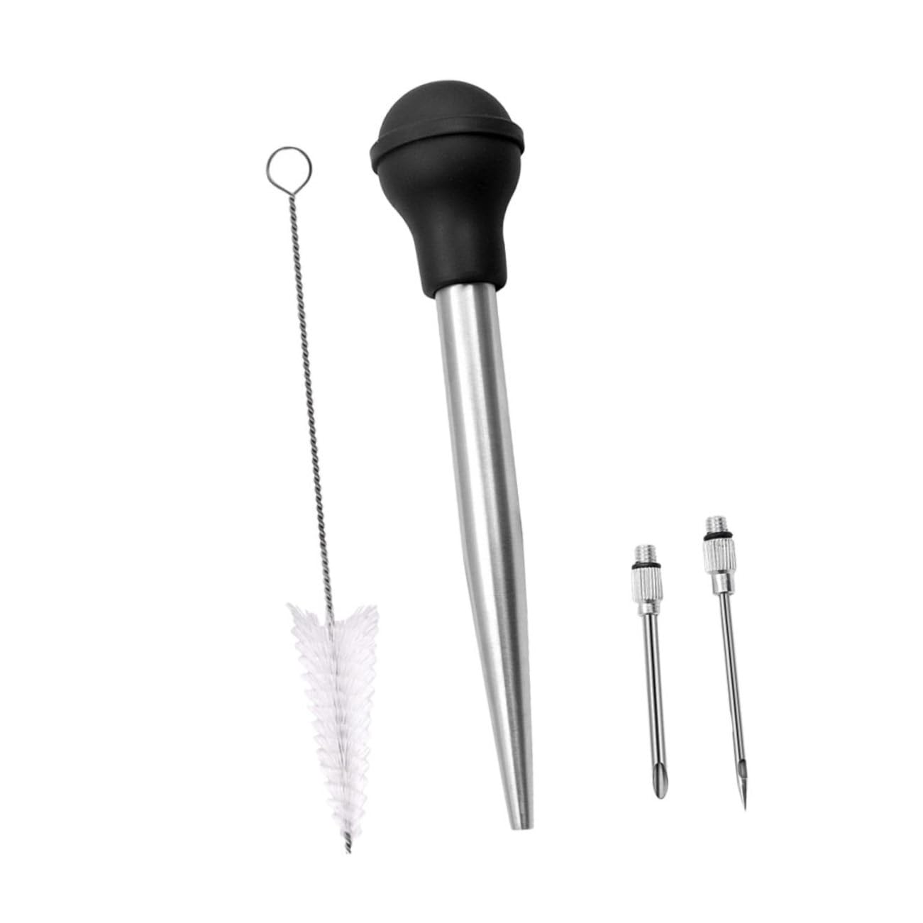 FELTECHELECTR Flavor Injector Kit Turkey Baster Bbq Injector for Turkey Pork Beef Chicken Cleaning Brush for Easy Clean-up