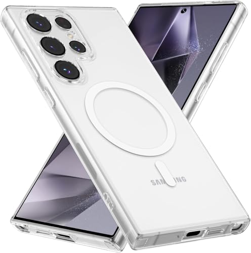 JGD Magnetic Case for Samsung Galaxy S24 Ultra 5G Compatible with MagSafe, Shockproof Phone Bumper Cover, Anti-Scratch Clear Back (Clear)- Best and cheap mobile covers in India