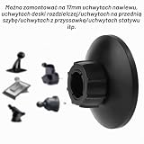 Magnetyczna Baza Uchwytu Telefonu, 17mm Uchwyt na Telefon z Głowicą Kulową Kompatybilny z iPhone 16 15 14 13 12 do Deski Rozdzielczej Samochodu Nawiewu i Przedniej Szyby