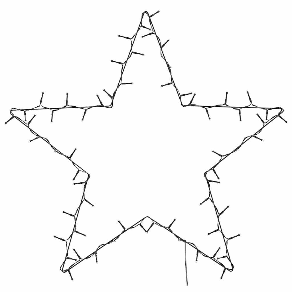 Weihnachtsbeleuchtung Stern-Silhouette 80 LEDs Warmweiß Kunststoff 60x59 cm mit 8 Lichteffekten USB-Stromquelle für Innen Fensterdeko festliche Stimmung Advent