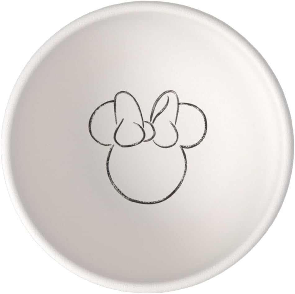 Villeroy & Boch Manufacture Rock Blanc – Mickey Mouse – Dip Bowl, White, Dishwasher-Safe & Microwave-Safe, Slate Look in White with Disney Mickey Mouse Chalk Decoration, Premium Porcelain