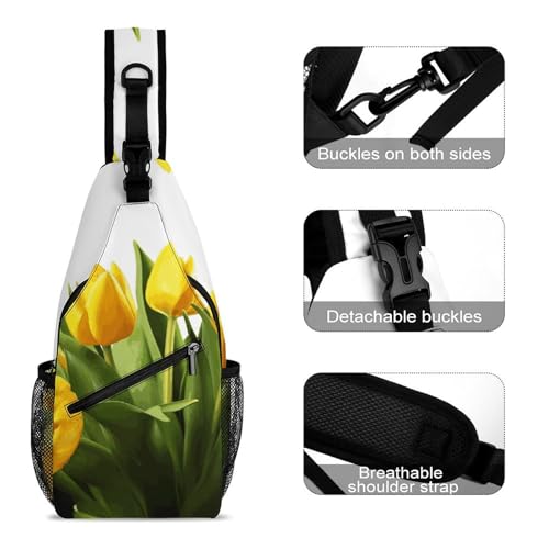Bolso Cruzado Casual Para Deporte y Viaje, Color Floral miniatura 3