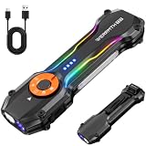 WERRMTH Flat EDC Flashlight, High Lumens, 365nm UV RGB, USB-...