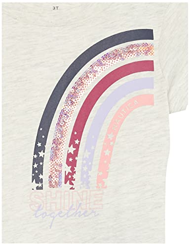 Image of Nautica Girls Short Sleeve Legacy T-Shirt with Flip Sequin Design, Cotton Tee with Tagless Interior