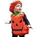BIBOKAOKE Babykleidung Set Halloween Baby Jungen Mädchen Kleidung Ärmellos Pumpkin Shape Pocket Top+ Mütze Kleinkinder Babyset Outfit Halloween Bekleidungssets für Baby