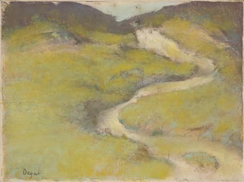 Impression d'art Edgar Degas Tableau Chemin dans un champ Style Graffiti 60x90cm