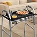 HOOMTREE Walker Tray for Folding Walker, Trays for Walkers Detachable with Cup Holder,Walker Trays for Rolling Folding Walker,Walker Accessories for Elderly (Black Without Pockets with Baffles)