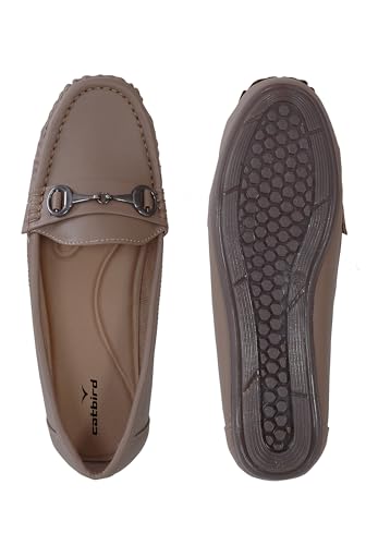Image of CatBird Women's Metal Detail Slip-On Loafers | Cushioned Comfort Flats | Lightweight Office & Casual Shoes | Anti-Slip Sole Footwear