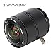 3.2mm 12MP F1.2 HD CCTV Lens, 3.2mm 12MP F1.2 Professional CS Mount Camera Fixed Length Lens for CCTV Camera Lens