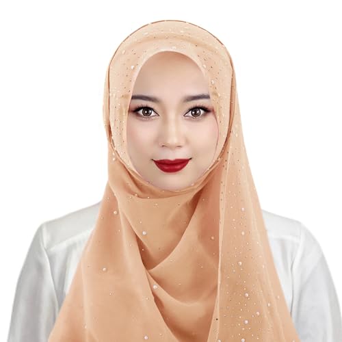 jascaela Women Sequin Shiny Warm Ruffled Hijab Head Wrap Scarf Soft Fashiom Long Scarf Islamic Ramadan Scarves2