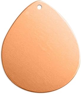 ImpressArt - Drop w/Hole, 1", Premium Metal Stamping Blanks (24 Packs) (Copper)