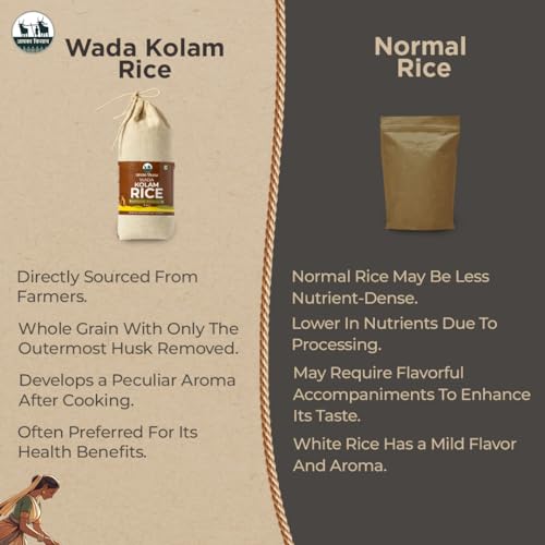 Image of Apka Kisan Wada Kolam Rice | Premium Medium Grain Lachkari Rice | Non-Sticky, Fluffy & Aromatic | Easy to Digest | Daily Use Rice (1Kg)