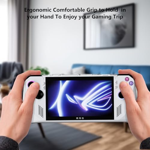Image of Aircawin Case for ROG Ally Case Clear,Shockproof Clear Case Case for Asus Rog Ally Handheld Game Console with 4pcs Thumb Stick Cap,Lightwheight Soft TPU Case for ROG Ally Gaming Accessories-Clear