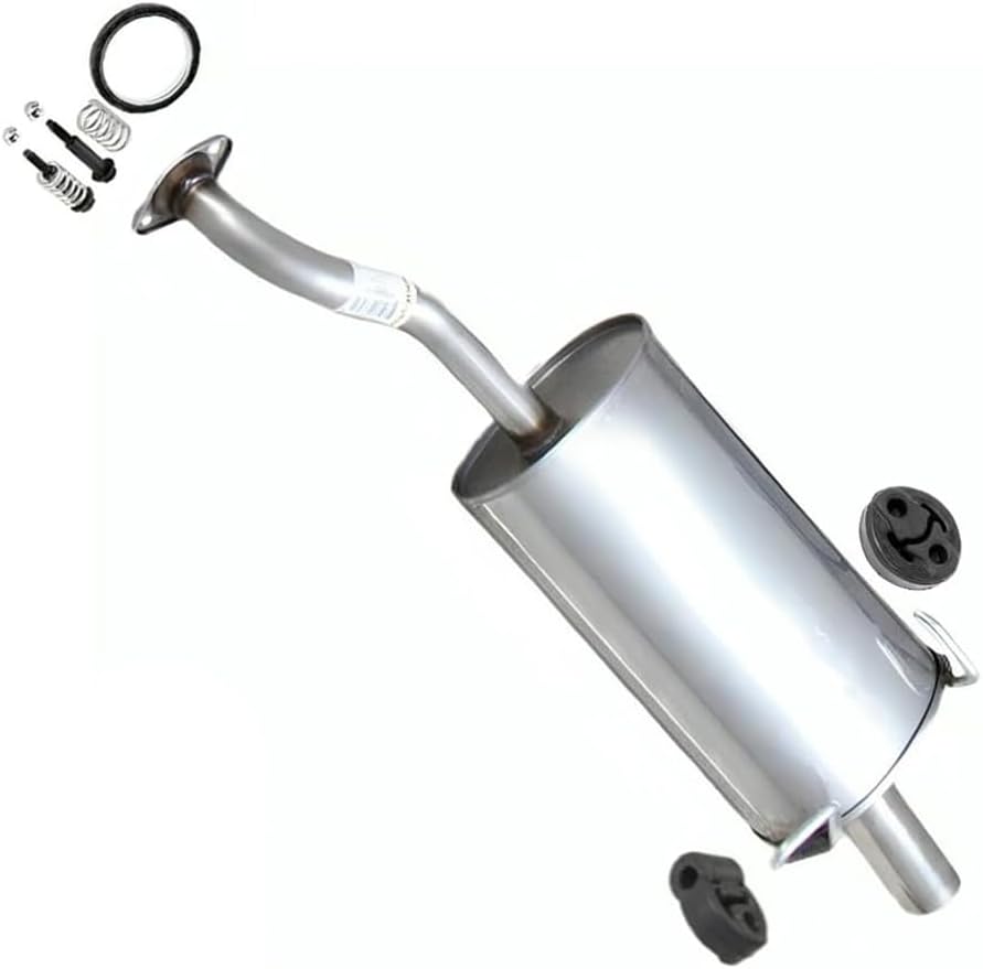Exhaust Muffler Compatible with Honda CR-V 2007-2009 2.4L | Stainless Steel | Northeastern Exhaust | Includes Gasket, Hangers, Bolt Kit | Direct-Fit Replacement