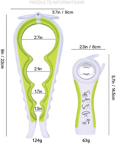 Jar Opener, Bottle Opener, Multi Kitchen Tool for Jelly Jars, Ketchup Bottle, Wine, Beer and other, Rubber Jar Opener Easy to Use (2 Pack) (White)