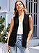 Veryoung Women's 2026 Black Sleeveless Cardigan Button Down Sweaters Fashion Casual Soft Knit Office Duster Vests with Cozy Pockets,M