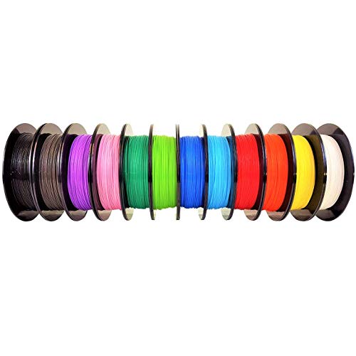 Filamento AIO Robotics Premium para impresoras 3D, PLA, 12 x 0,5 kg PLA, colores populares (12 bobinas)