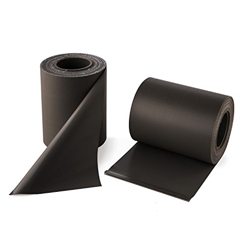Preisvergleich Produktbild blumfeldt Pureview - Sichtschutz, Windschutz, Sichtschutzstreifen, für Gittermattenzäune und Doppelmattenzäune, Doppelpack, 35 m x 19 cm, 60 Klemmschienen, 450 g / m² PVC-Folie, dunkelgrau