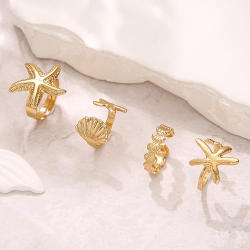 Image of Shining Diva Fashion Combo Set Gold and Silver Plated Rings for Women and Girls Stylish