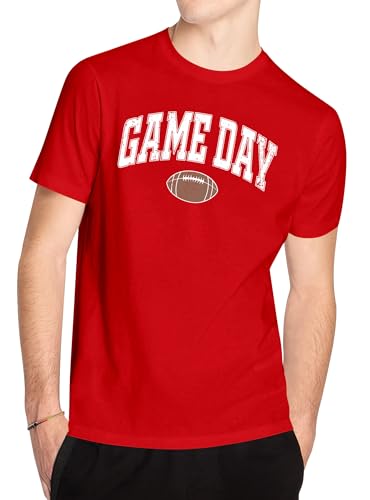 Game Day Football Shirt Men: Funny Football Season Graphic Tee Tops Game Day Short Sleeve Shirt2