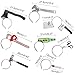 Jorzer Halloween Horror Hair Bands 8pcs Zombie Headbands Cleaver Axe Scissor Hammer Pattern Headbands for Halloween Scary Costume Party Decorations Toy Play.