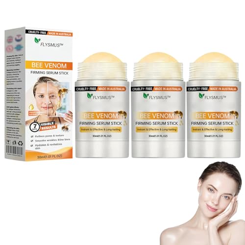 Flysmus Bee Venom Firming Serum Stick, Advanced Firming & Wrinkle-Reducing Cream, Restore Skin Elasticity, Moisturizing, Lifts, Plumps, Natural Serum for All Skin Types (3PC)