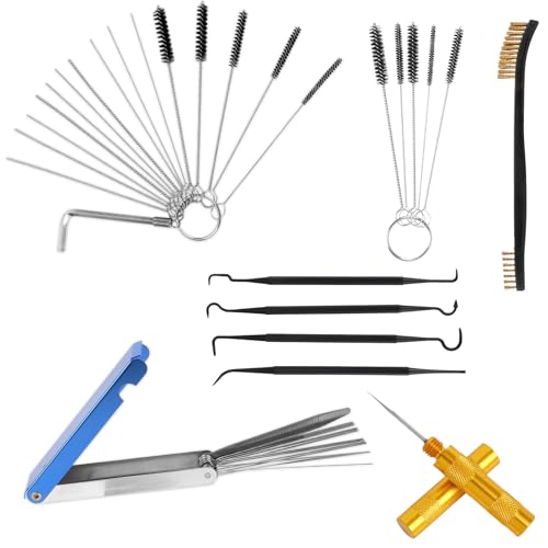 lasuroa Carburetor Cleaning Kit, with 1 Dual-Ended Brush 23 Needle