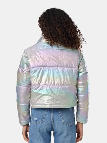 Image of The Souled Store Solids Women and Girls Solid Full Sleeve Cotton Blend Puffer Jackets