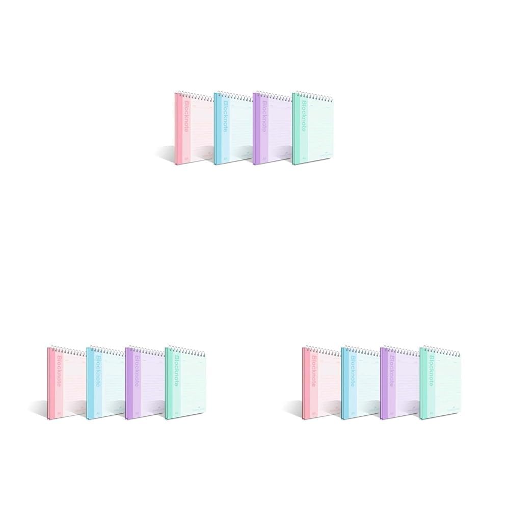 Faber-Castell Pastel Renk Bloknot, A4, 80 Yaprak, Düz Sayfa, Karton Kapak, Spiral Cilt, 70g Kağıt, Asorti Renkler 3lü paket