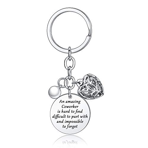 BESPMOSP Coworker Leaving Heart Keychain an Amazing Coworker is Hard to Find Difficult