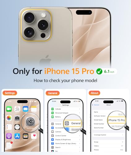 Image of FNTCASE for iPhone 15 Pro Case: [Compatible with Magsafe] Translucent Matte Cases with [Full Camera Protection] [Screen Protector] Military Grade Shockproof Protective Phone Cover - Desert Gold