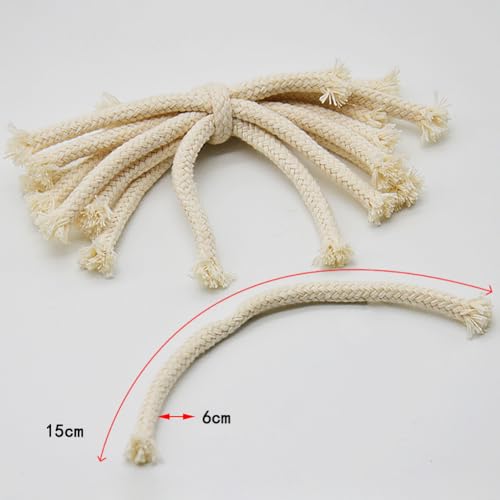 40 Pzas Mechas de Algodón 15 cm para Lámpara de Alcohol miniatura 2