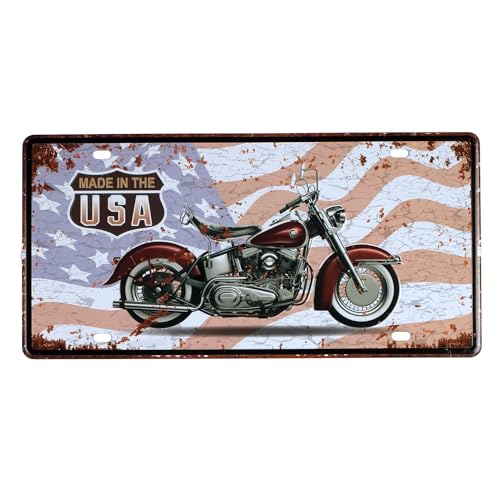 Image of Eazywagon inchMade in the U S A Motorbike inch Vintage Retro Metal Signs - License Wall Plate, Car Tag - Ideal for Cafe, Restaurant, Shop, Home, Hotel, Club, Office, Living Area - Design Plaque