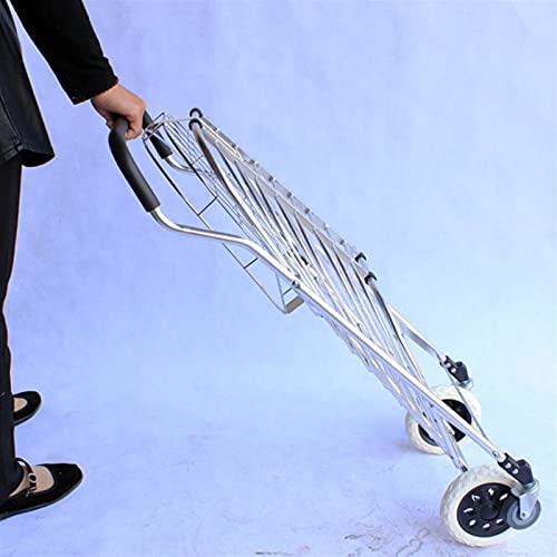 gbgymjm Einkaufstrolley Alu-Einkaufswagen Faltbarer Einkaufstrolley mit Deckel Tragbarer Einkaufstrolley Leichter… – Bild 6