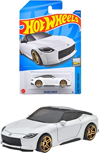 Nissan Z Proto Modelo a Escala Blanco Metalizado Hot Wheels miniatura 1