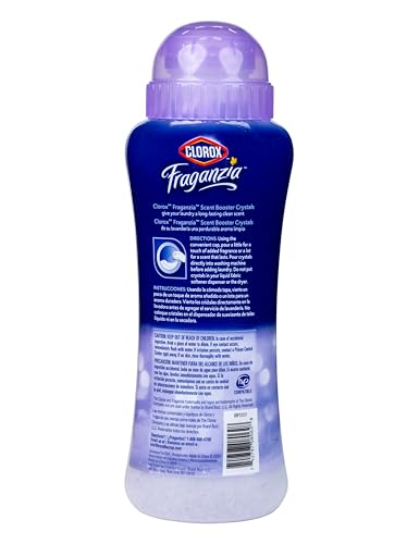Image of Clorox Fraganzia Laundry Scent Booster Crystals, In-Wash Fragrance Beads for Fresh-Smelling Clothes & Linens, Safe for All Fabrics & Colors, Easy-Pour Bottle, Dreamy Jasmine Scent, 18 Oz, 2 Pack
