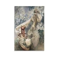 Amazon.co.jp: アルフォンス・ミュシャ 画家「四つの花 リリー