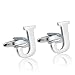 Jstyle Jewelry Brass Mens Cuff Links Initial Personalized Capital Alphabet Letter Cufflinks