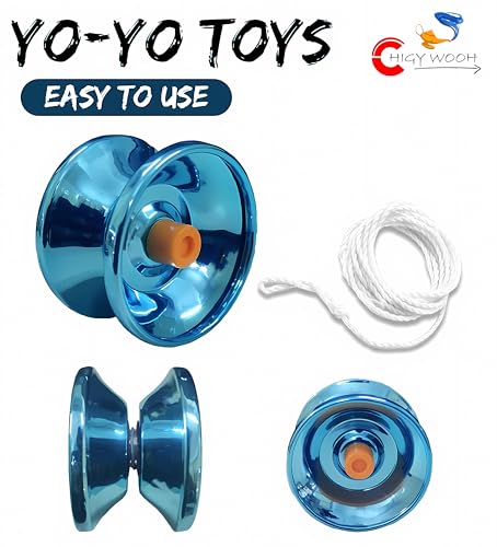 Image of high Gloss high Speed Metal yoyo Toy Spinner Fine Quality High Gloss High Speed Metal Yoyo Toy Spinner Toy (1 Pcs) (Color May Vary) (Glossy Metal) for Kids