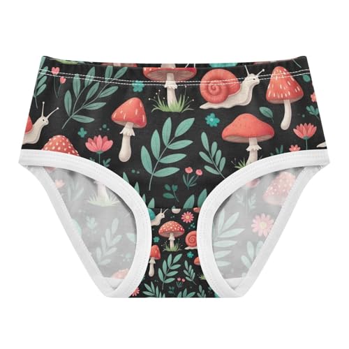 Toddler Panties, Cute Red Mushrooms Girls Cotton Underwear, 2–8 Years