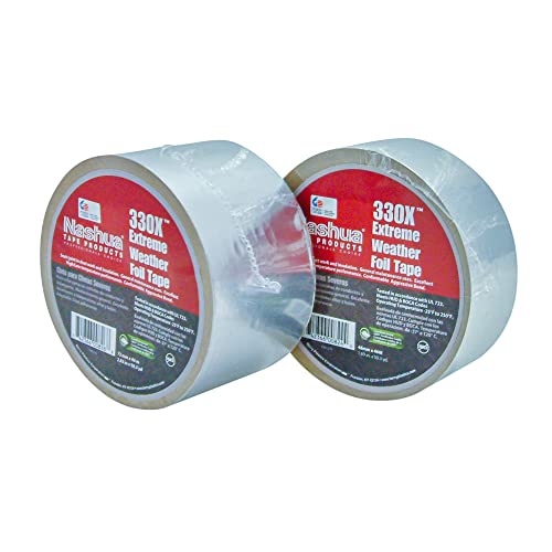 Nashua 330X Extreme Weather HVAC Foil, Metal, Aluminum Repair Tape, 3.5 mil Thick, 46m Length, 72 mm Width - Thumbnail 3