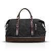 FANDARE Sac de Voyage Toile Sac à Main Sac à bandoulière Hommes Femmes Sac à Main Sac d’épaule Sac de Toile Sac de Sport Travel Duffel Bag pour Week-End Camping Randonnée Loisirs Voyage Noir L