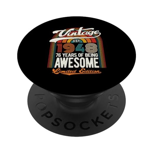 76 Years Of Awesome Born 1948 Edición Limitada 76 Cumpleaños PopSockets PopGrip Intercambiable
