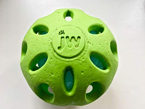 Jw Pet Crackle Heads Crackle Ball Crunchy Noise Chew Fetch Toy For Dogs, Assorted Colors, Large 4' Diameter #TOP4