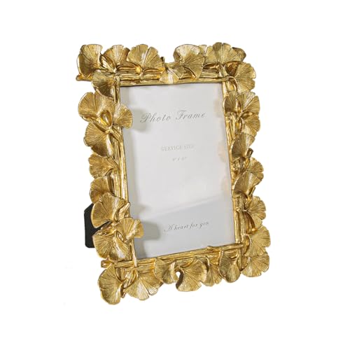 Image of 4x6 Vintage Picture Frames, Gold Photo Frame for Table Top Display and Wall Hanging Home Decor