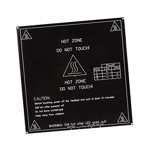 MK2B Aluminum Heatbed 12/24V Dual Power Pcb 3D Printer Black