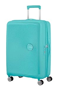 American Tourister Soundbox - Spinner M Uitbreidbare Koffer, 67 cm, 71.5/81 L, Blauw (Poolside Blue)