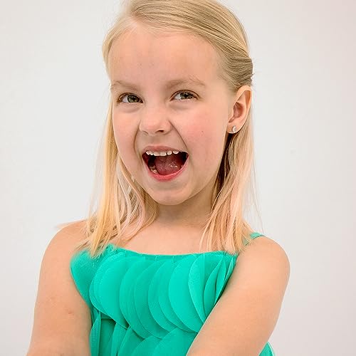 925 Sterling Silver Simulated Opal Crescent Moon Screw Back Earrings For Little Girls & Preteens - Adorable Moon Shaped Earrings For Young Girls - Hypoallergenic Celestial Girl Earrings2