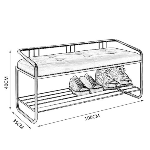 Banc de lit en velours chic pour optimiser votre dressing